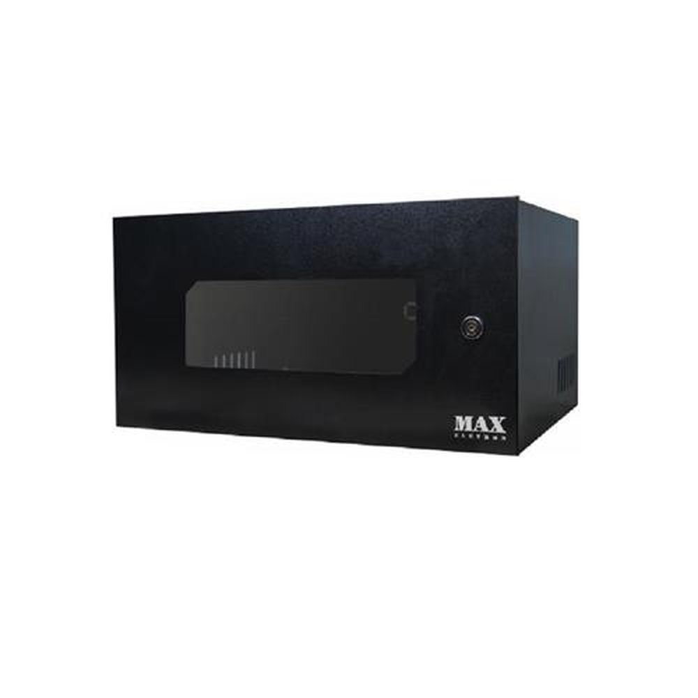 Mini Rack Max Eletron 19 Pol 5u X 350mm Acrilico Preto C/ 02 Chaves - 4756 (montado)