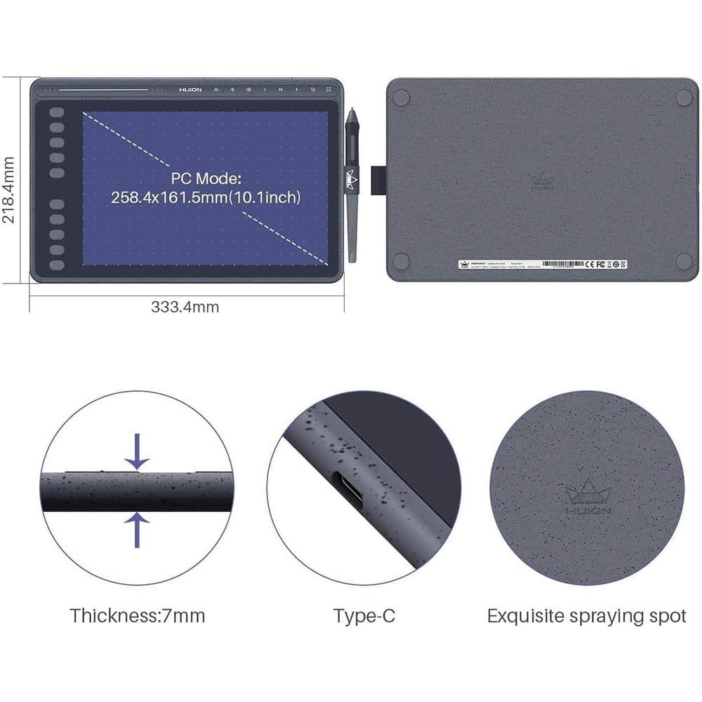 Mesa Digitalizadora Huion Inspiroy Hs611 Space Grey