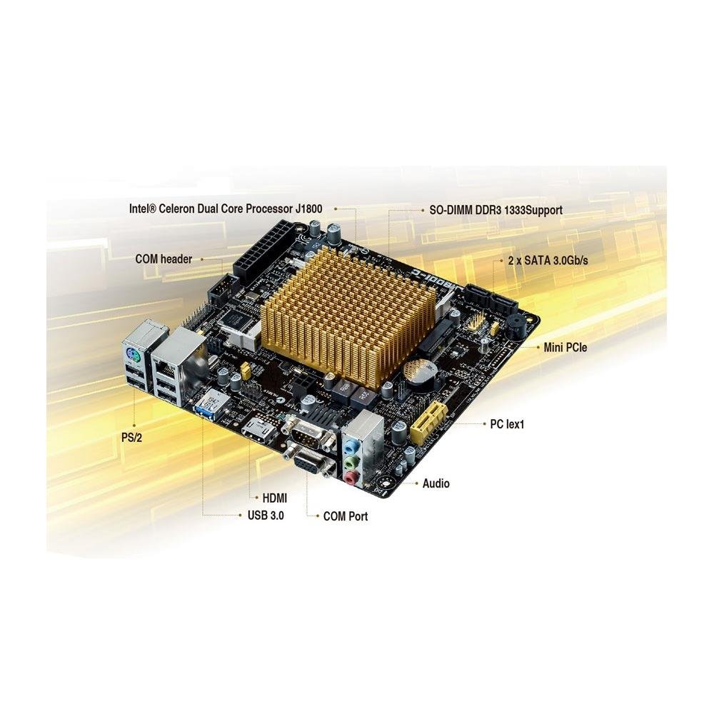 Placa Mae Asus Intel Celeron J1800 Hdmi Usb 3.0