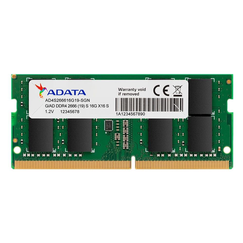Memoria adata 16gb ddr4-2666mhz 1.2v - notebook - ad4s266616g19-sgn