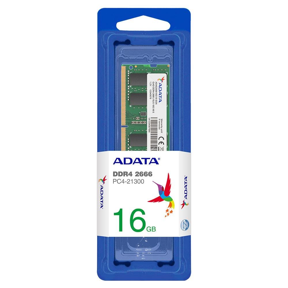 Memoria adata 16gb ddr4-2666mhz 1.2v - notebook - ad4s266616g19-sgn