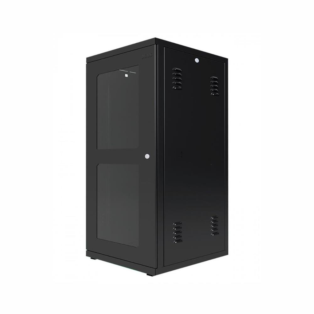 Rack De Piso Max Eletron, Padrão 19", Porta Com Visor Acrílico, Chave, Tampas Laterais Removíveis, Ventilação Lateral, Base Fixa
