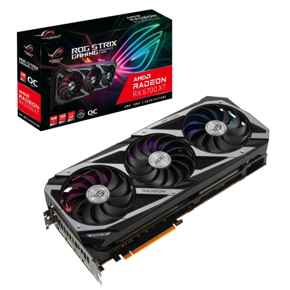 Placa De Video Asus Rx 6700xt Rog Strix Oc 12gb Gddr6 192bit Rog-strix-rx6700xt-o12g-gaming