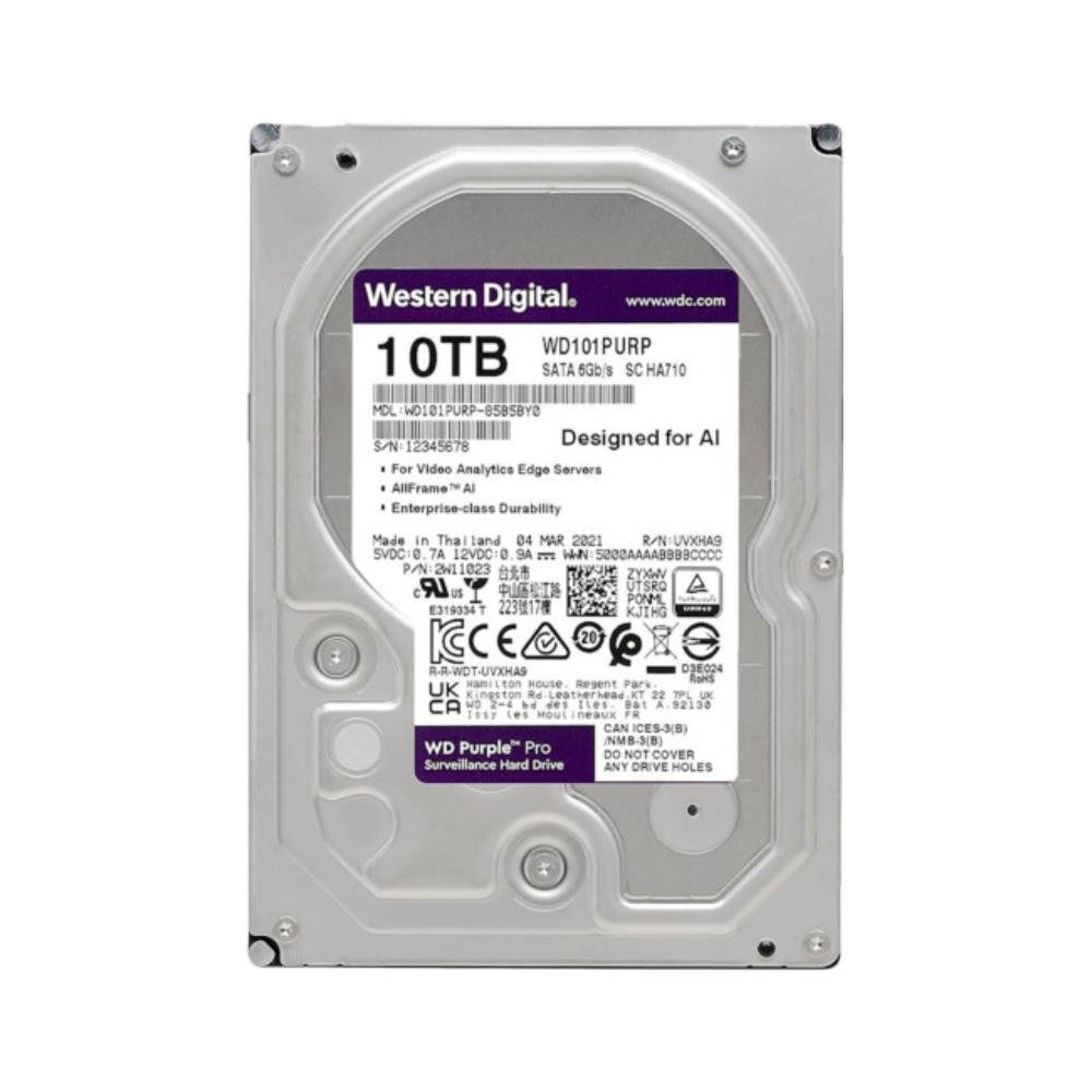HD 10TB Segurança Purple Surveillance SATA 5400RPM 256MB 3,5¿ Western Digital - WD101PURP