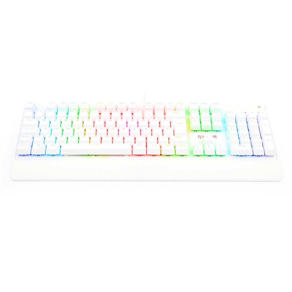 Teclado Mecanico Gamer Redragon Kala Lunar, RGB, Switch Red, ABNT2, USB, Branco