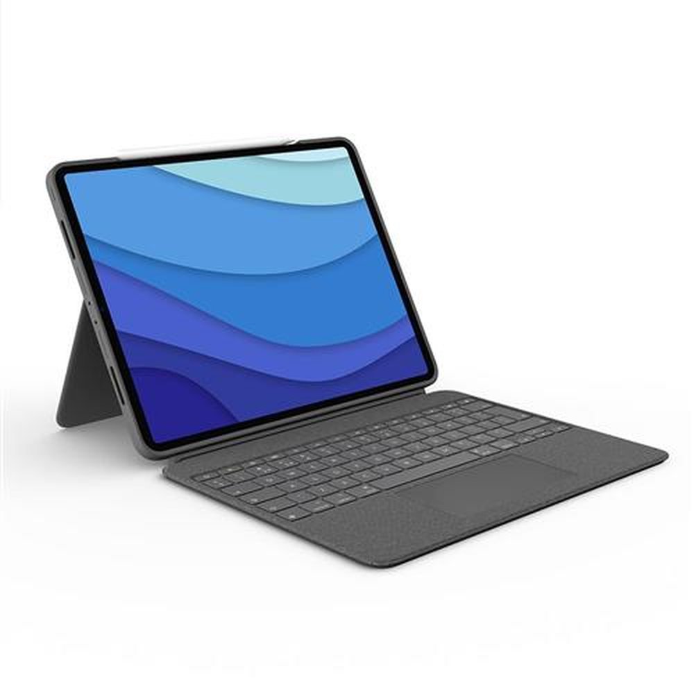 Capa com teclado logitech combo touch p/ ipad pro 12,9 5° geracao - 920-010097