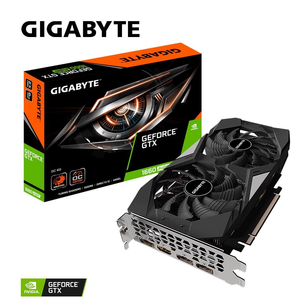 Placa De Video Gigabyte Geforce Gtx 1660 Super Oc 6gb/192bits Gddr6 Hdmi+3dp Gv-n166soc-6gd