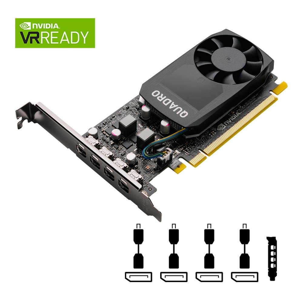 Placa De Video Pny Nvidia Quadro P620 2gb Gddr5 128bits Pci-e+4dp Mini Vcqp620v2-pb