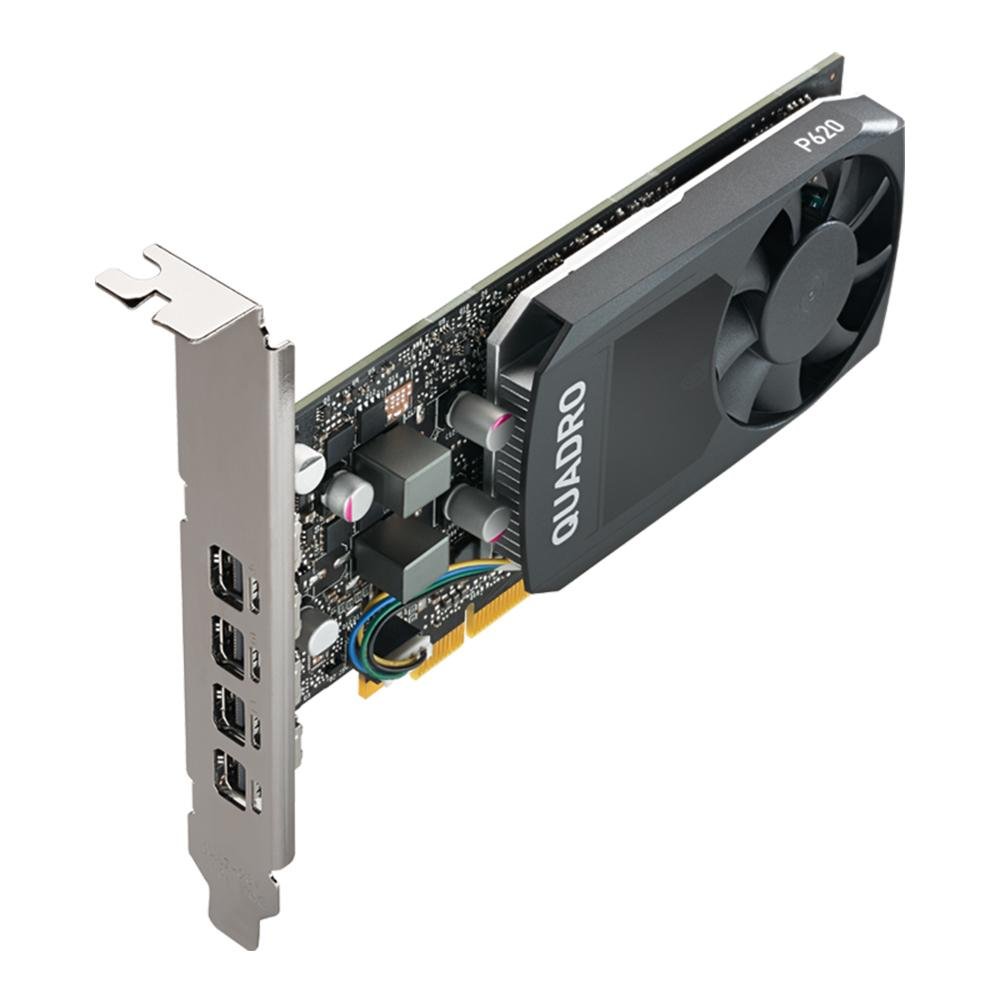 Placa De Video Pny Nvidia Quadro P620 2gb Gddr5 128bits Pci-e+4dp Mini Vcqp620v2-pb