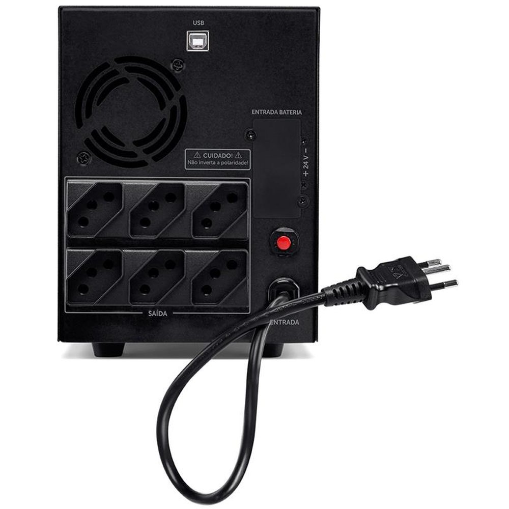 Nobreak Senoidal Intelbras Snb 1500 Bi, 1500va, 1050w, Entrada: Bivolt Automatico, Saida: 120v - 4822014