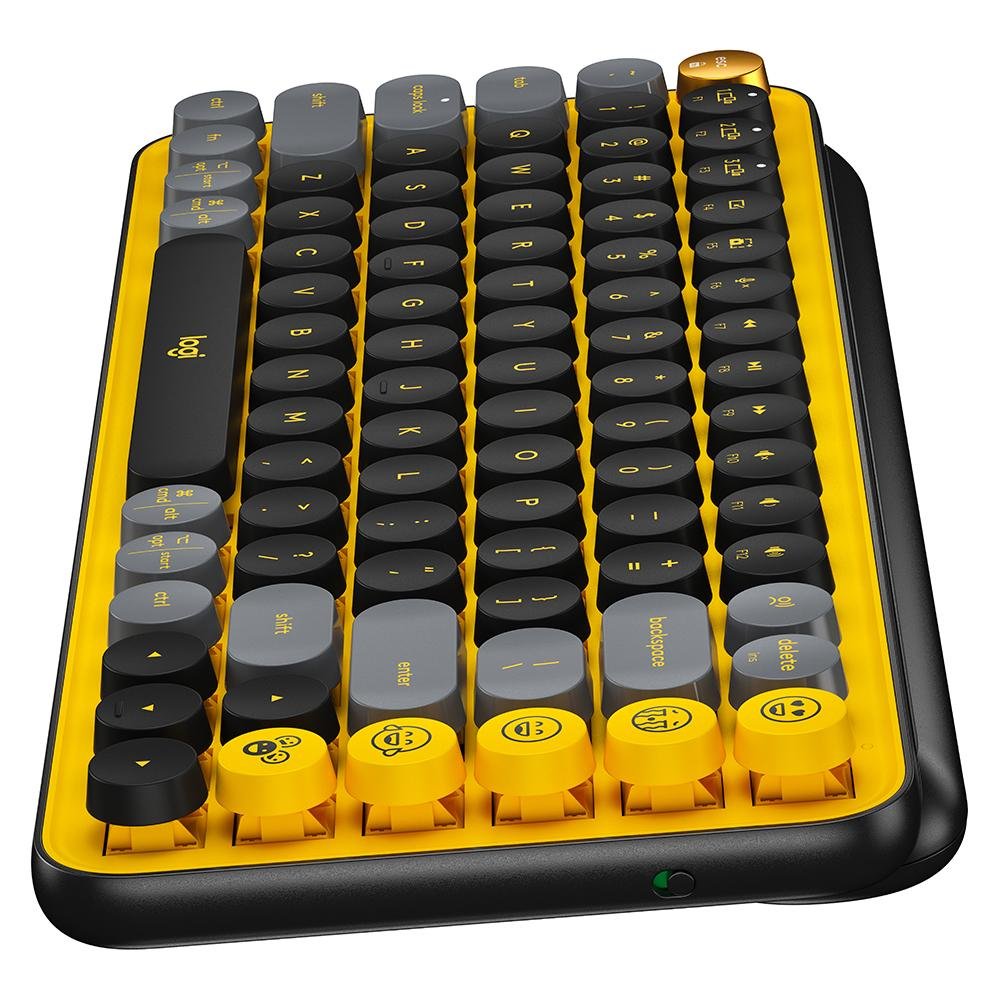 Teclado Mecanico Sem Fio Logitech Pop Keys - Amarelo Blast - 920-010710