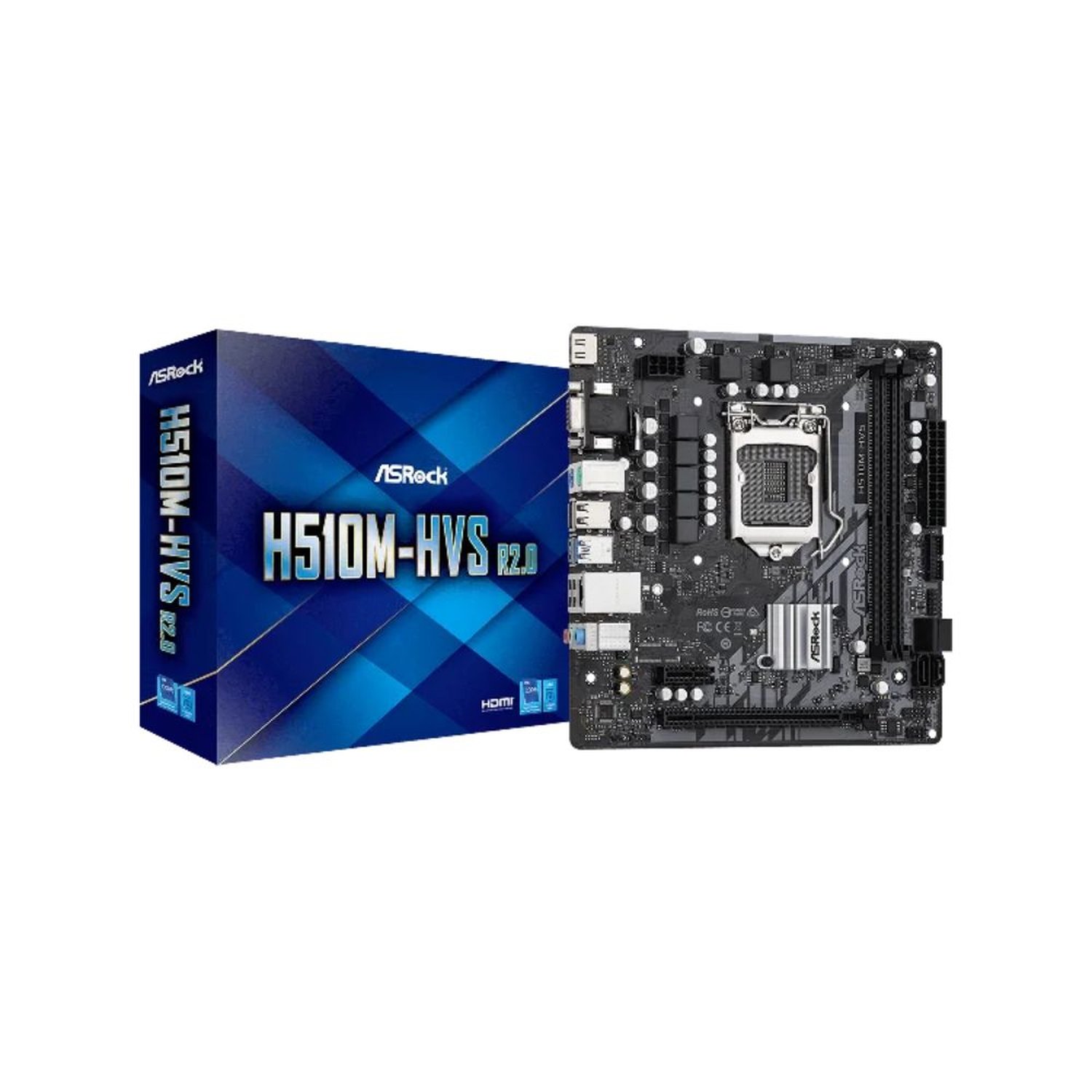 Placa Mãe Asrock H510m-Hvs R2.0 Intel Lga 1200 Matx Ddr4