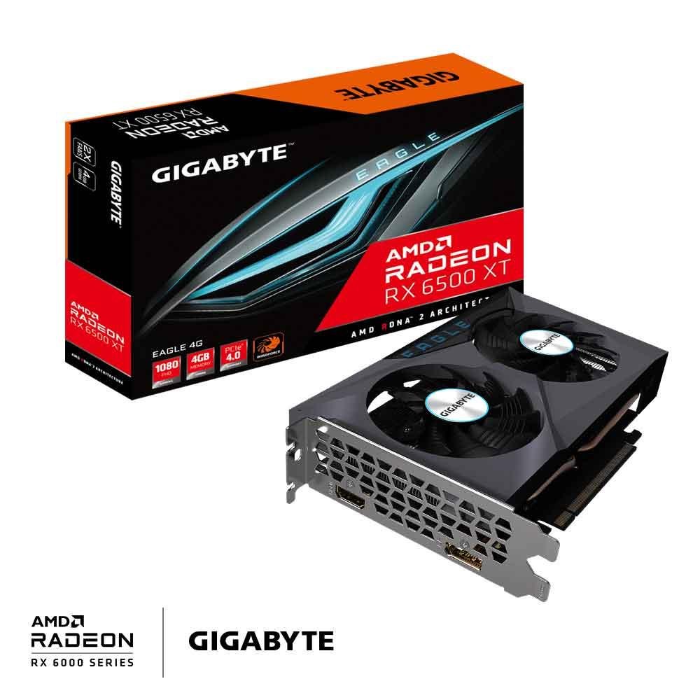 Placa De Video Gigabyte Rx 6500xt Eagle 4gb Gddr6 64bit Gv-r65xteagle-4gd G10