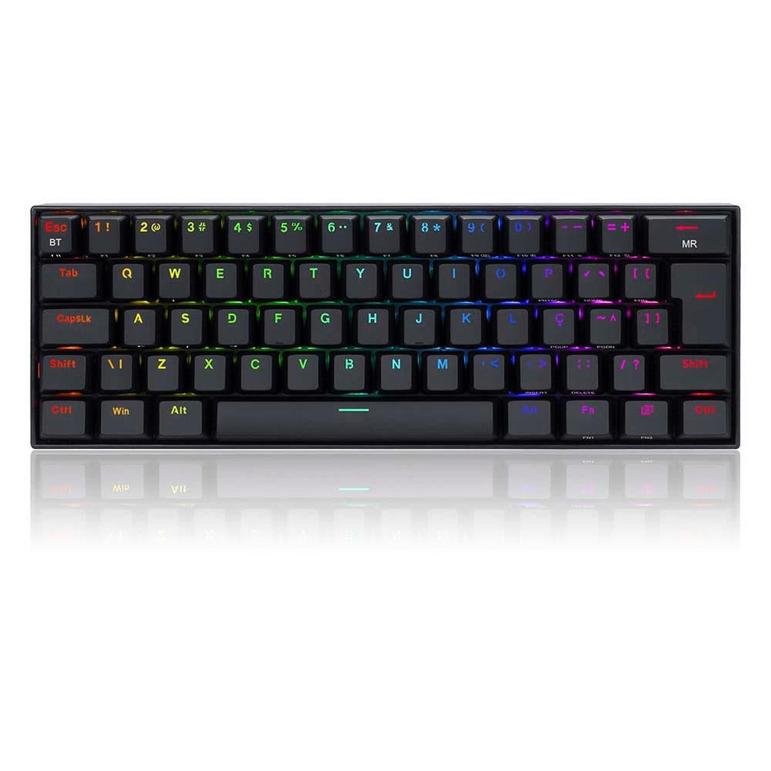 Teclado Mecanico Redragon Draconic Pro Rgb Preto Switch Azul - K530rgb-pro