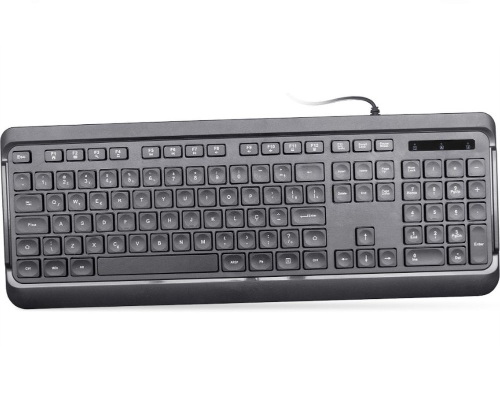 Teclado K-mex Km-e728 Usb Preto Abnt2 - Kme728u0001cb0x
