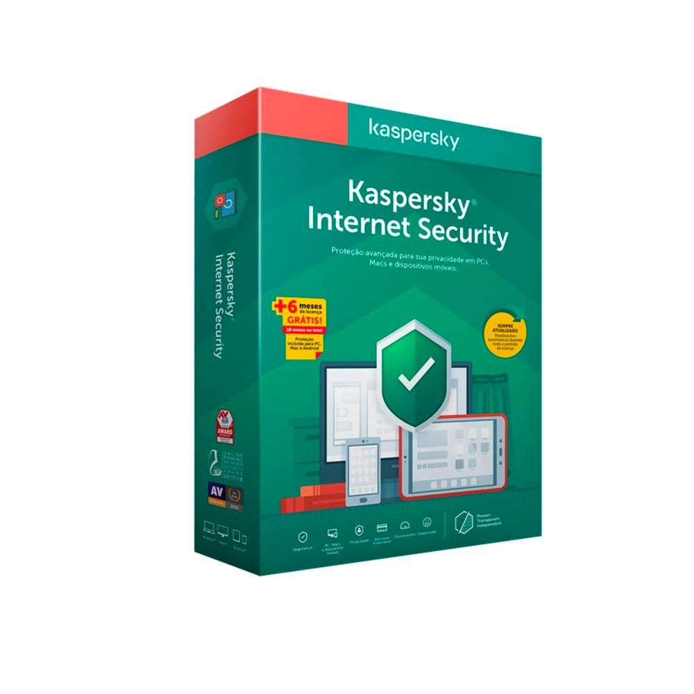 Licenca Kaspersky Internet Security 1 Dispositivo - 18 Meses