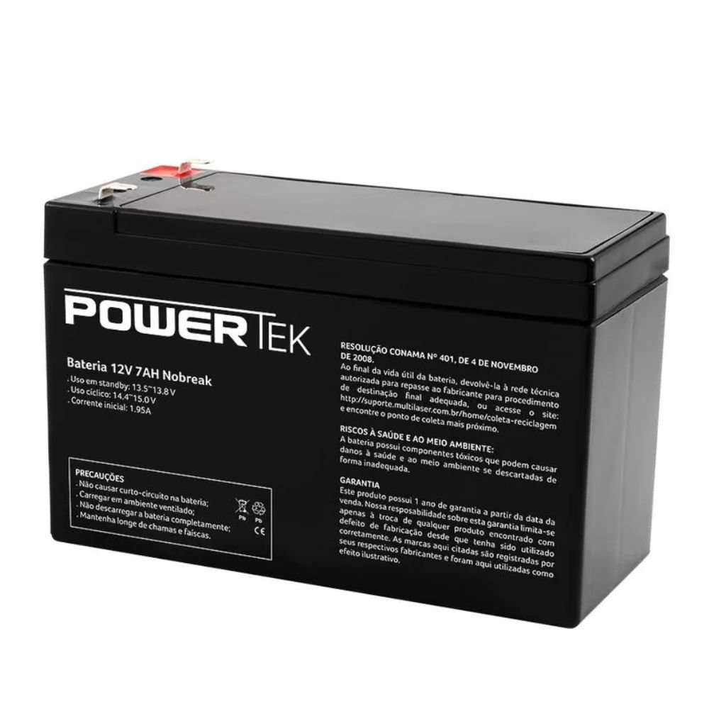 Bateria 12v 7ah Para Nobreak - En013 - Powertek