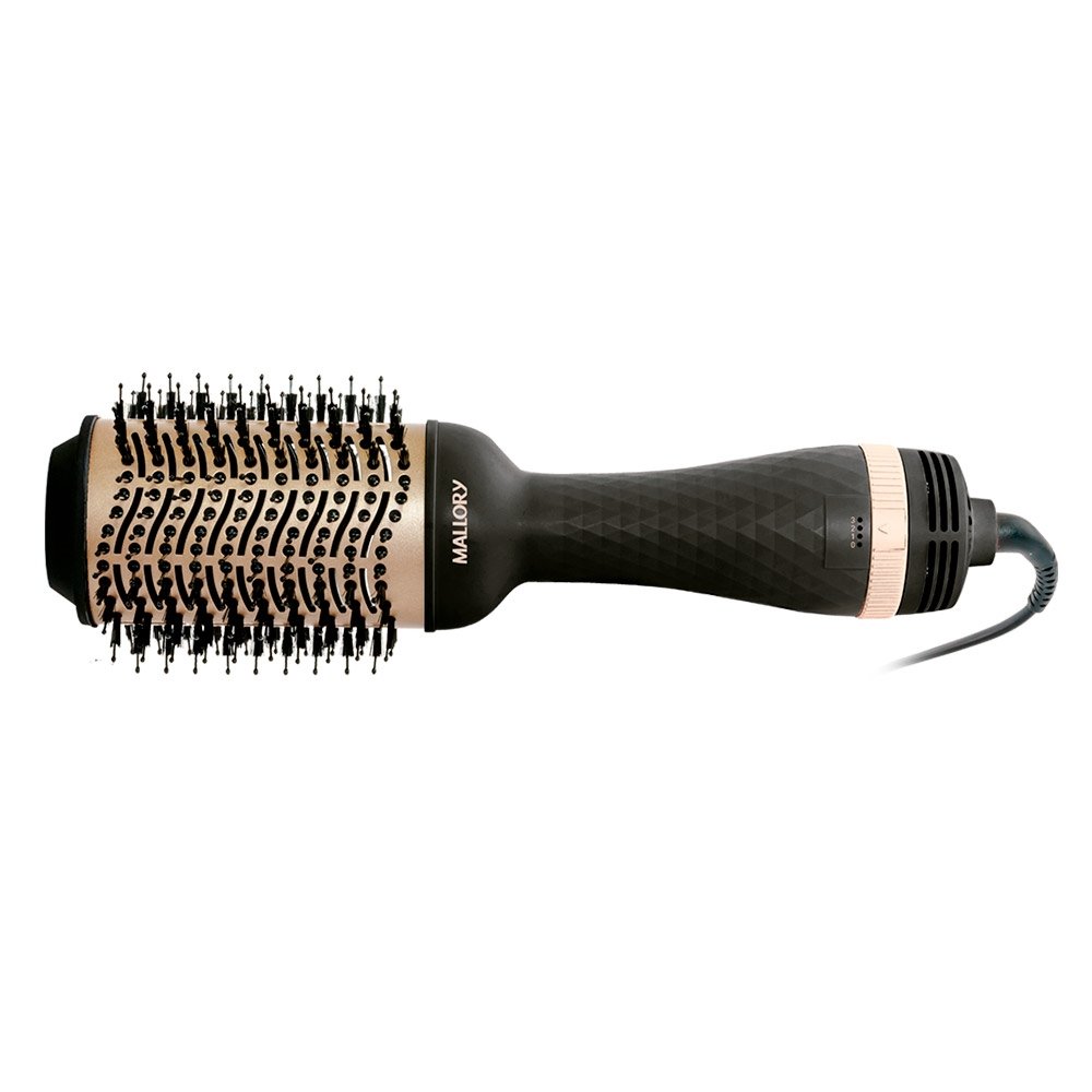 Escova Secadora Mallory Sublime Liss 2 Velocidades, 3 Temperaturas Preto/Dourado, 110V