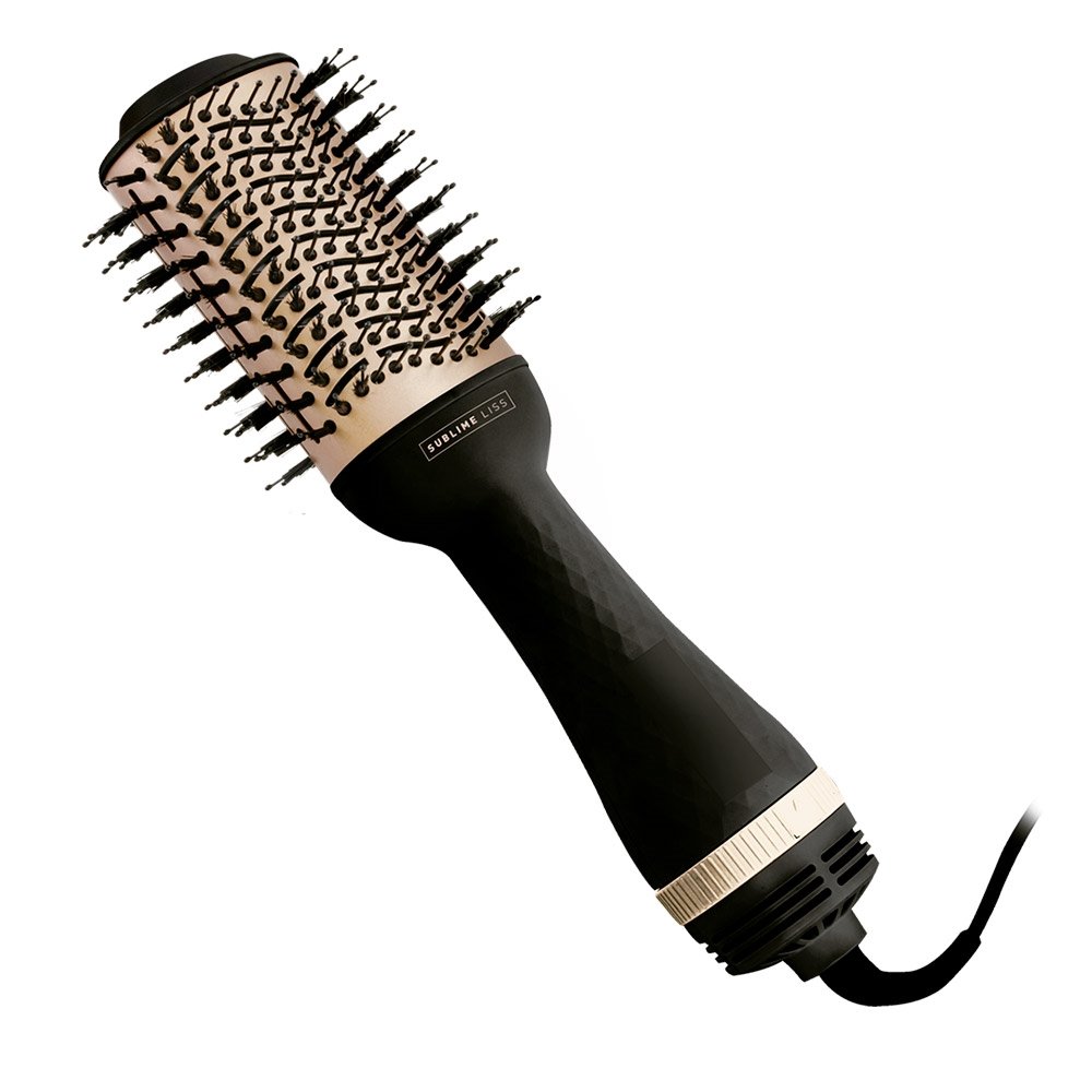 Escova Secadora Mallory Sublime Liss 2 Velocidades, 3 Temperaturas Preto/Dourado, 110V