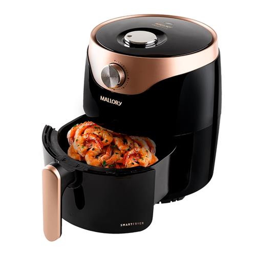 Fritadeira Air Fryer Mallory Smart Fryer 3 Litros Preto/Dourado, 220V