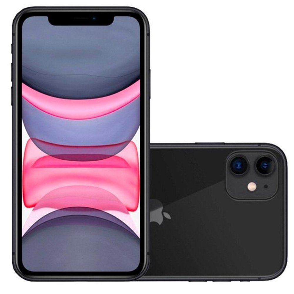 IPhone 11 Apple 256GB Preto tela 6,1" Câmera 12MP iOS