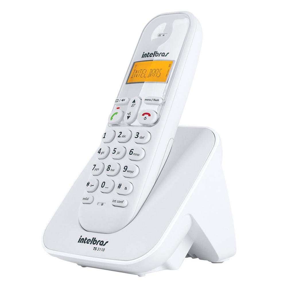 Telefone Sem Fio Intelbras Ts 3110, Digital - Branco - 4123010
