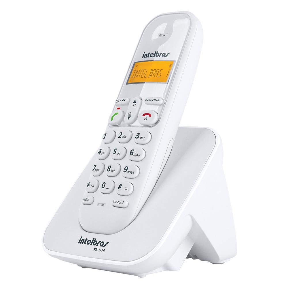 Telefone Sem Fio Intelbras Ts 3110, Digital - Branco - 4123010
