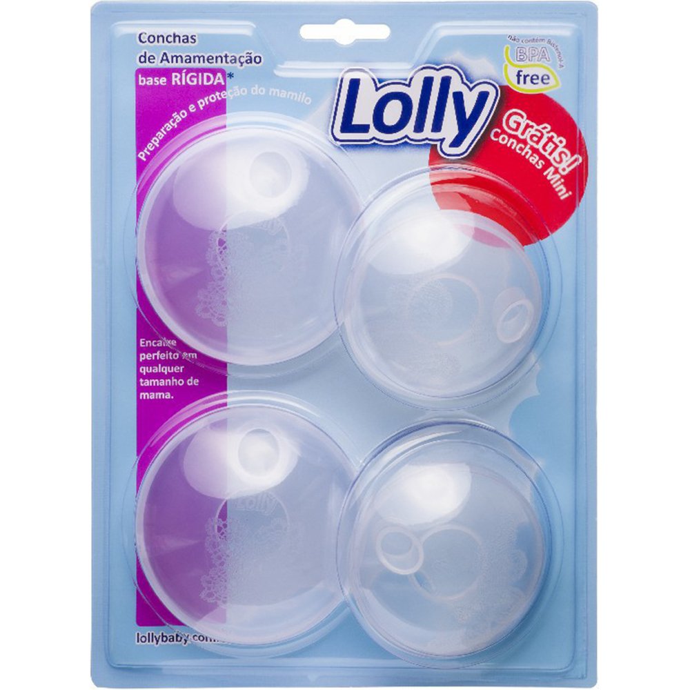 Concha de Amamentacao Lolly Silicone Rigida 2 Unidades