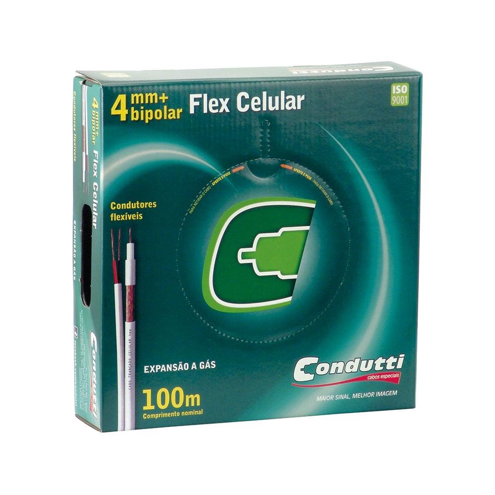 Cabo Coaxial Bipolar Conducooper 4mm 2x26awg Cx100m