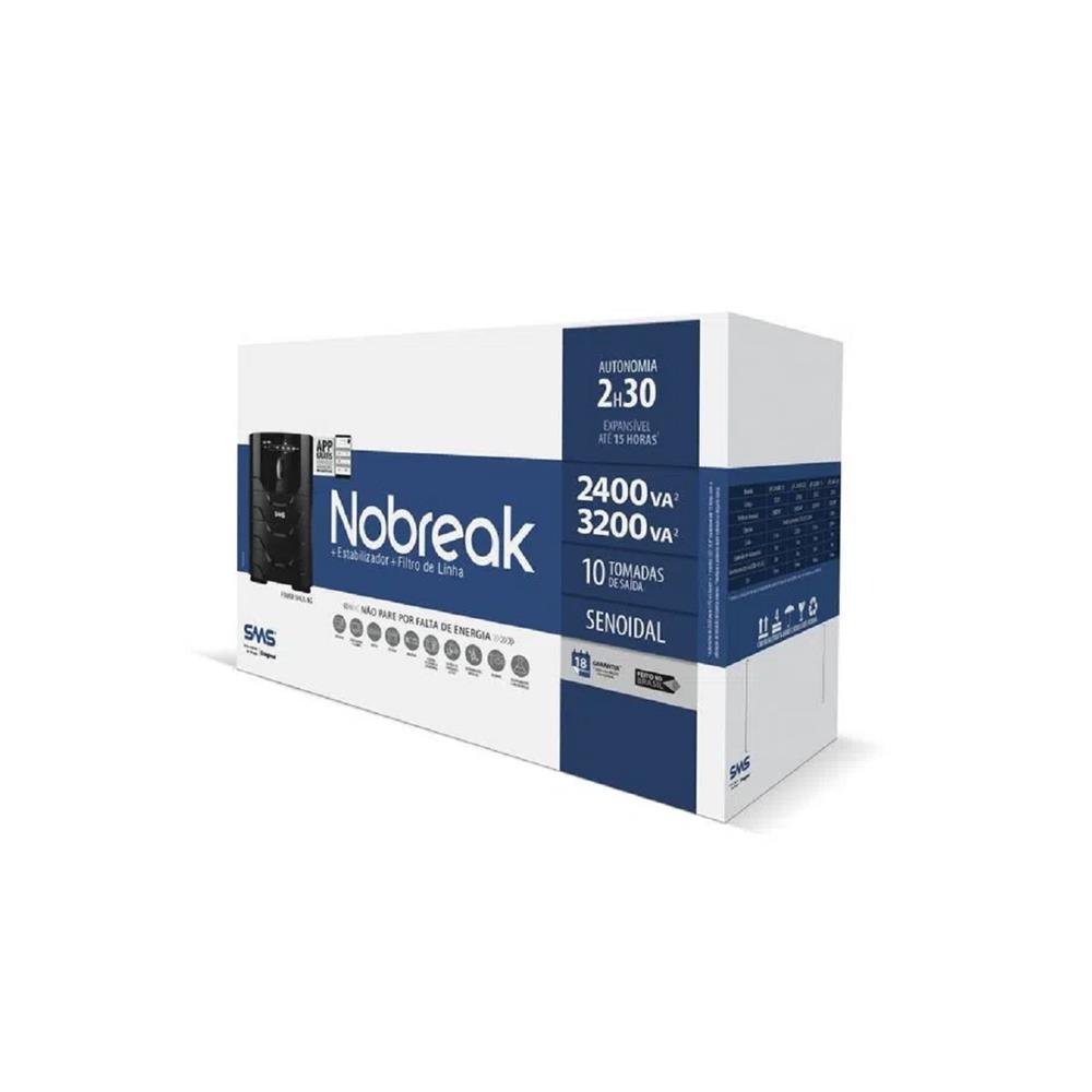Nobreak SMS Power Sinus Senoidal 3200VA Bi-115 NG - 27872