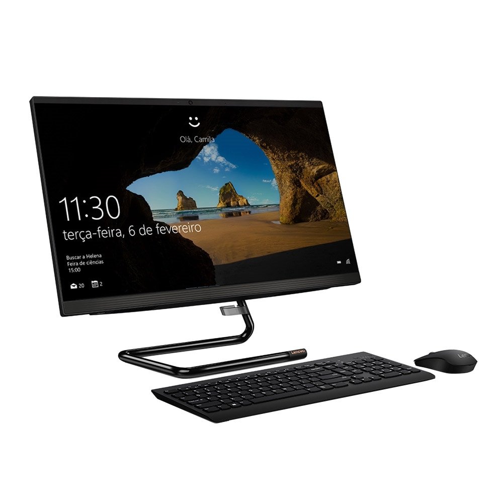 Computador All In One Lenovo A340 i5-8265U, Intel Core i5, 4GB RAM, 1TB, Tela 23.8", Full HD e Windows 10