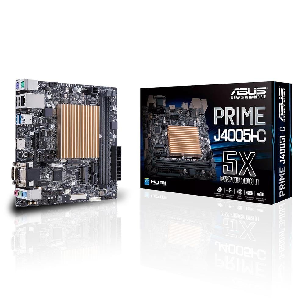 Placa Mãe Asus PRIME J4005I-C/BR Intel Integrado Dual-Core J4005 Mini-ITX DDR4