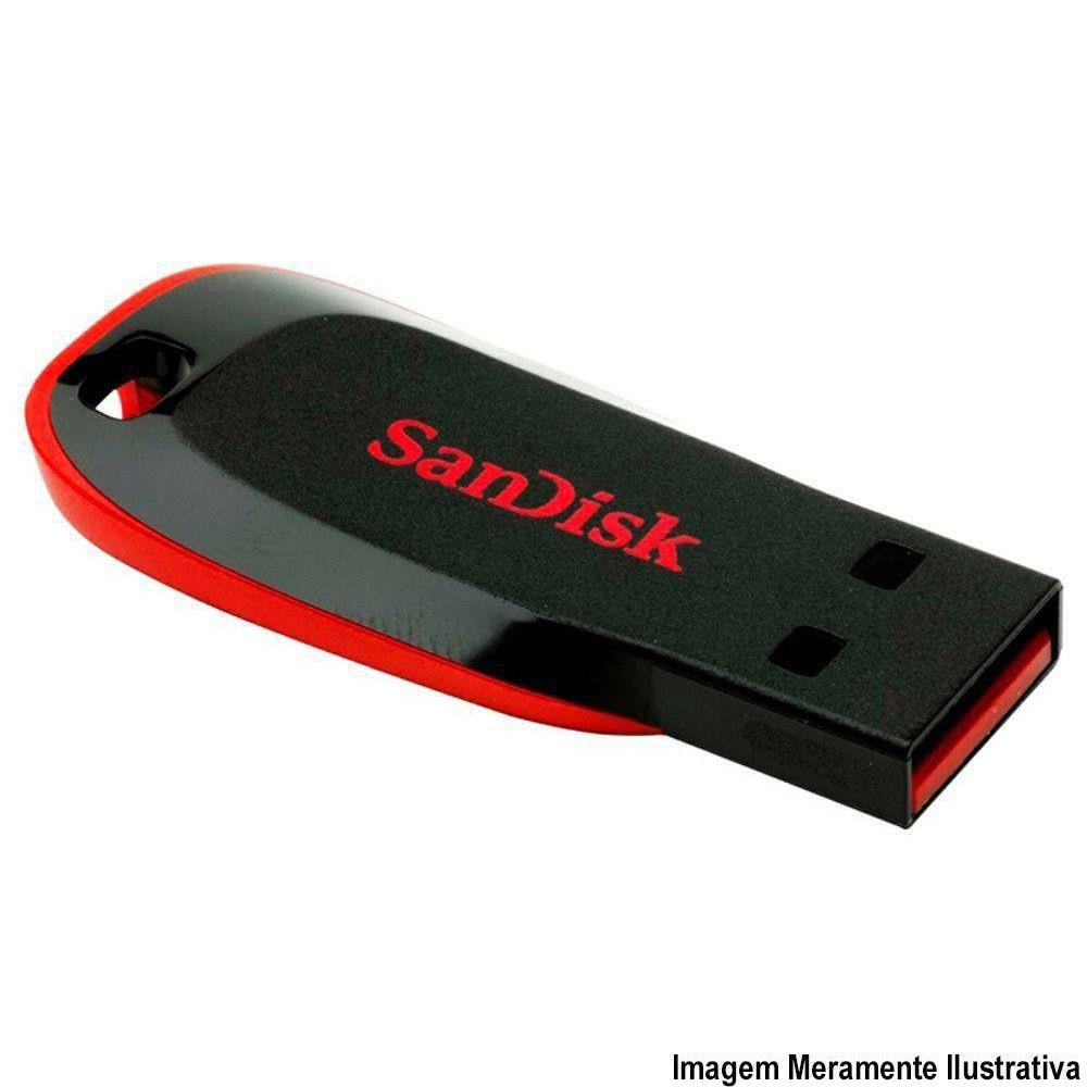 Pen Drive Sandisk Cruzer Blade Sdcz50 16gb Pto- Sdcz50-016g-b35