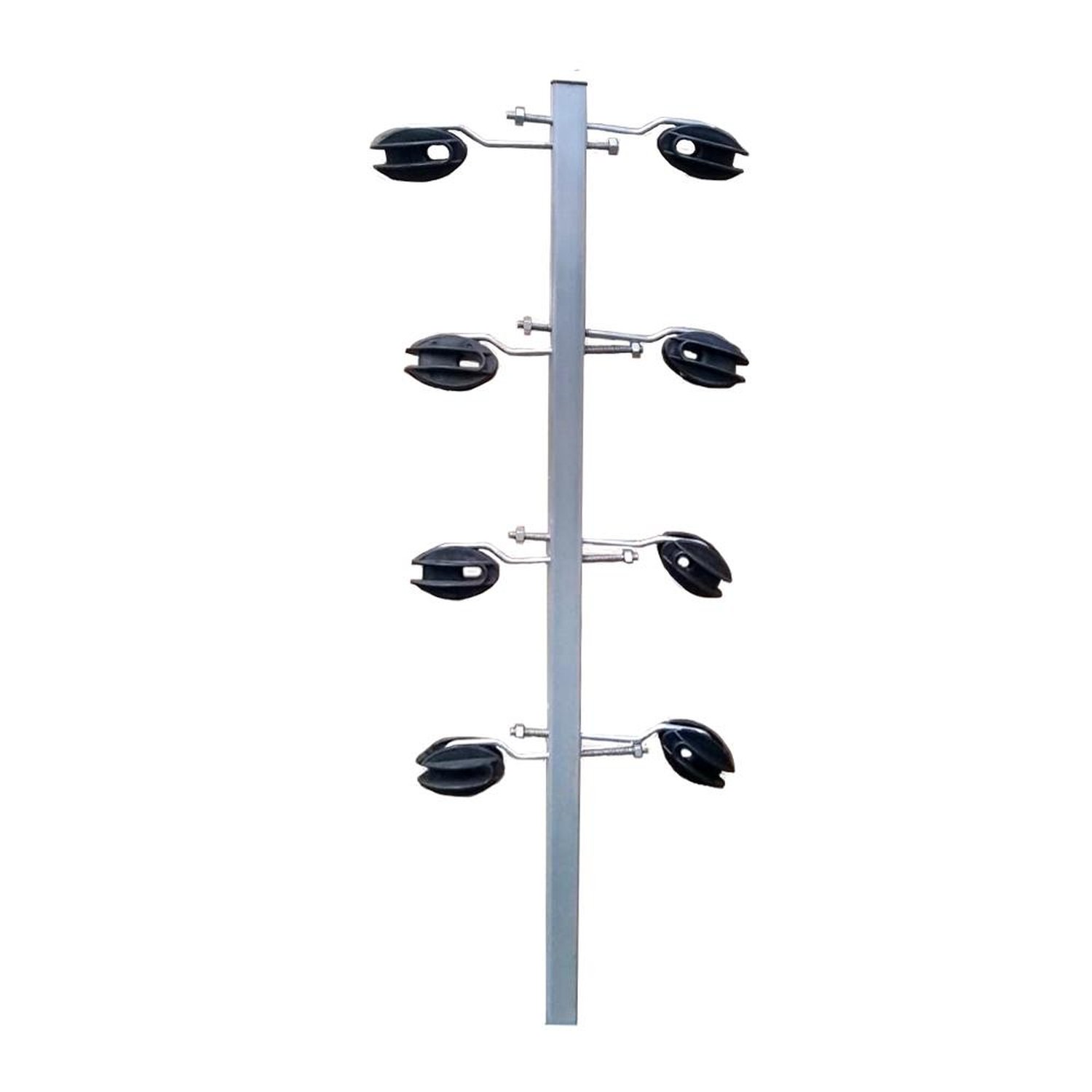 Haste tubular prime 25mm com esticador 8 isoladores castanha 70cm reto igecast - 006.00415