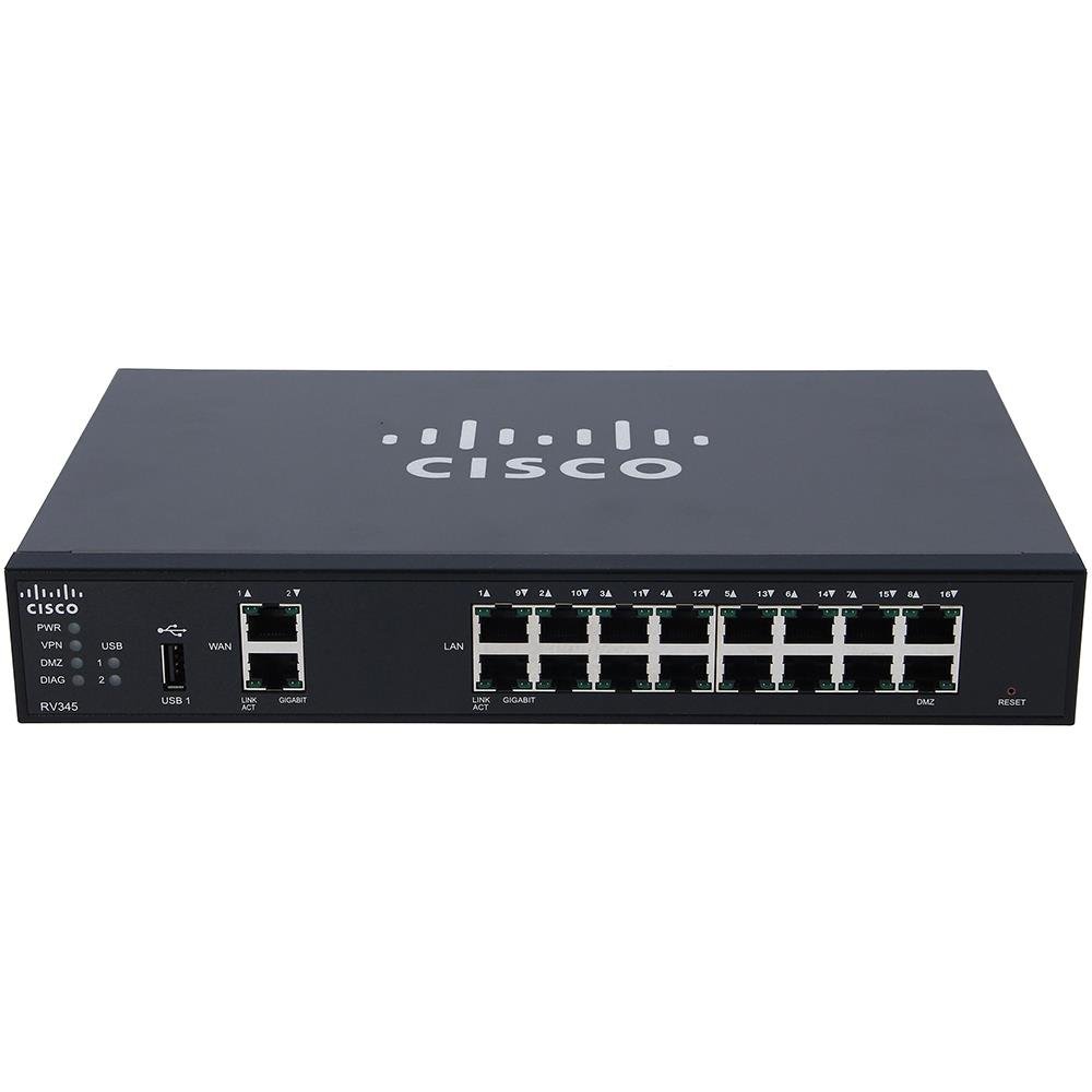 Roteador cisco rv345 dual wan gigabit vpn router rv345-k9-br