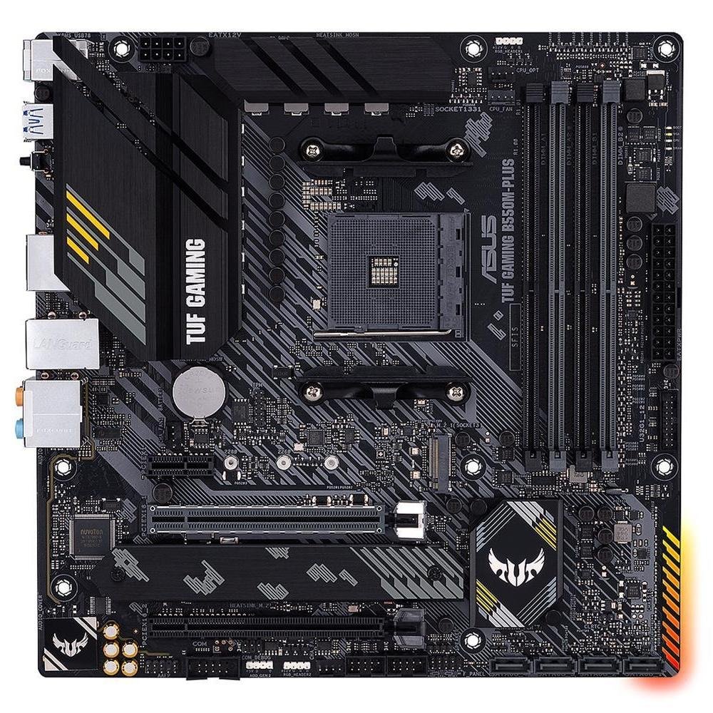 Placa mãe Asus, DDR4, Socket AMD AM4, Micro ATX, TUF Gaming B550M-Plus