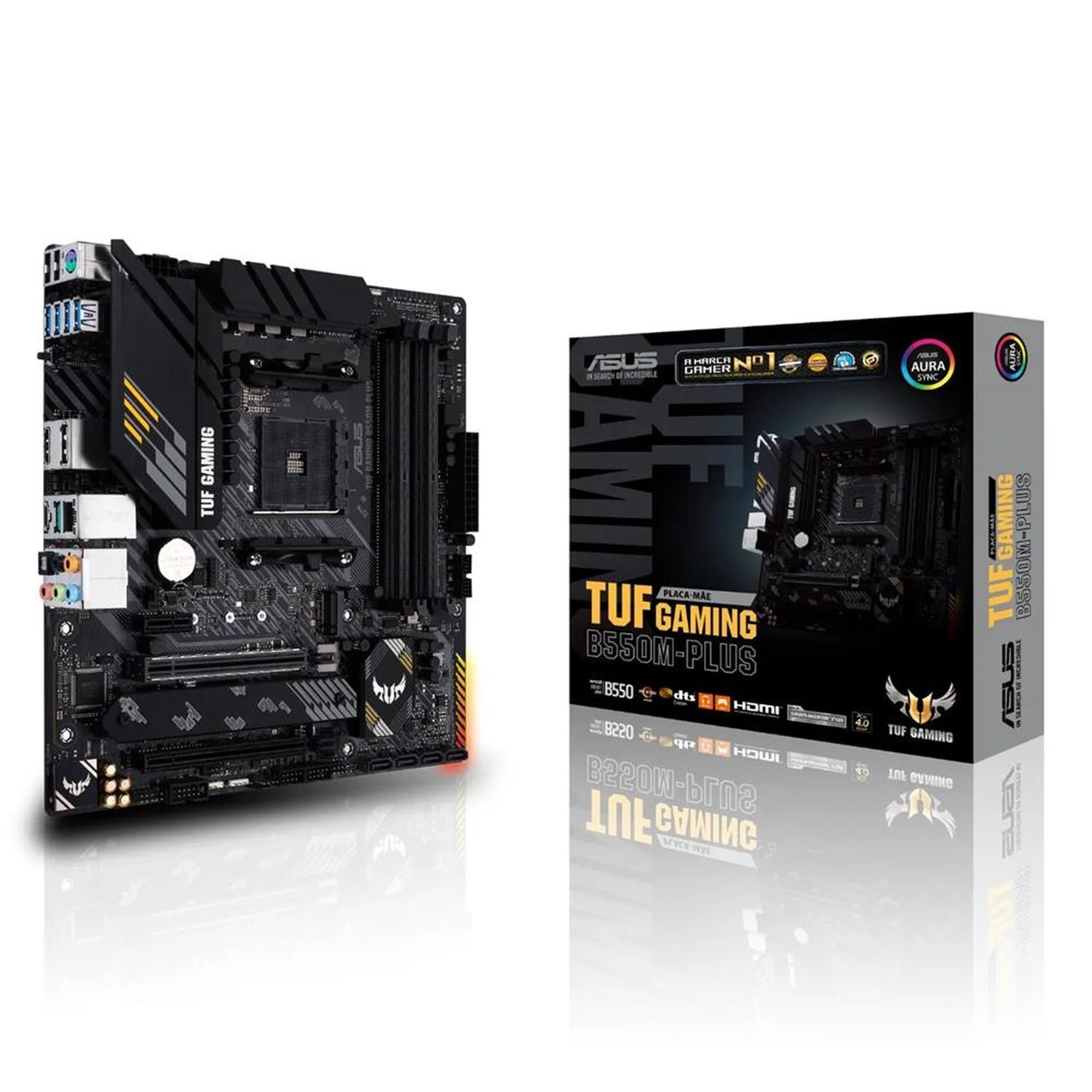 Placa mãe Asus, DDR4, Socket AMD AM4, Micro ATX, TUF Gaming B550M-Plus