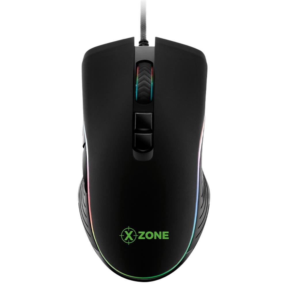 Gaming Mouse Gamer Xzone Gmf-01 4800dpi Preto Usb Led Rgb