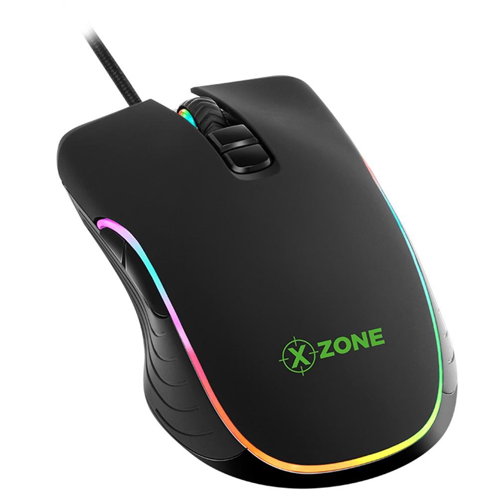 Gaming Mouse Gamer Xzone Gmf-01 4800dpi Preto Usb Led Rgb