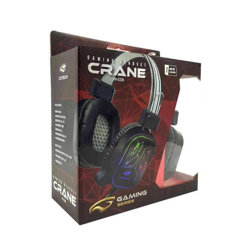 Fone Ouvido Mic C3tech Gamer Ph G320bkv2 Crane Usb Preto
