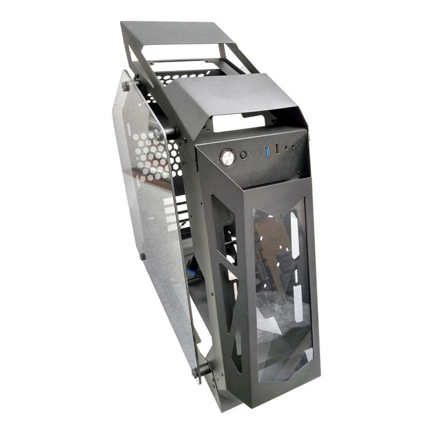 Gabinete Gamer Pixxo Lks06s Preto Lateral Vidro
