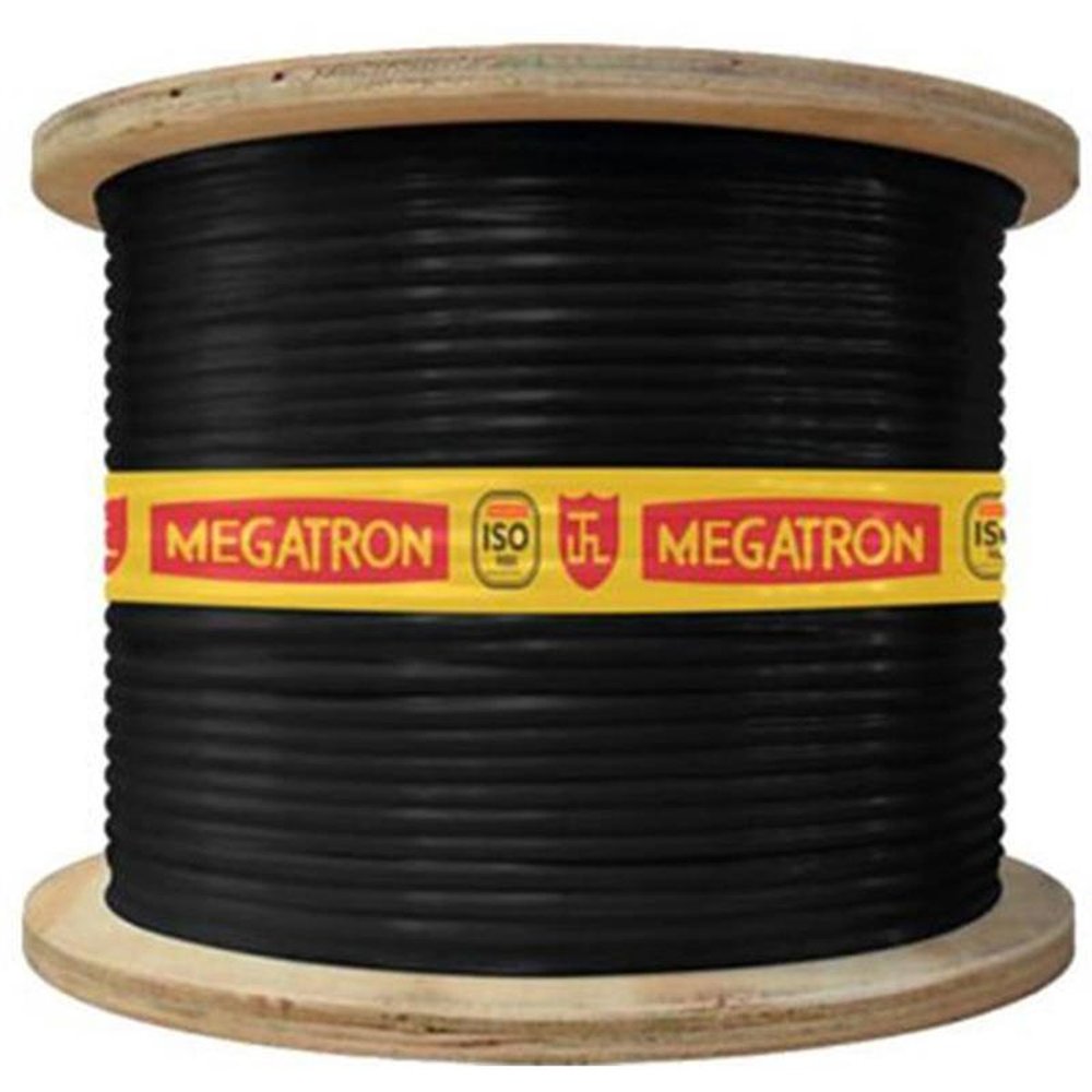 Cabo De Sinal 500 Metros 4 Pares Dupla Capa Blindado Preto Dcbl2568 Megatron