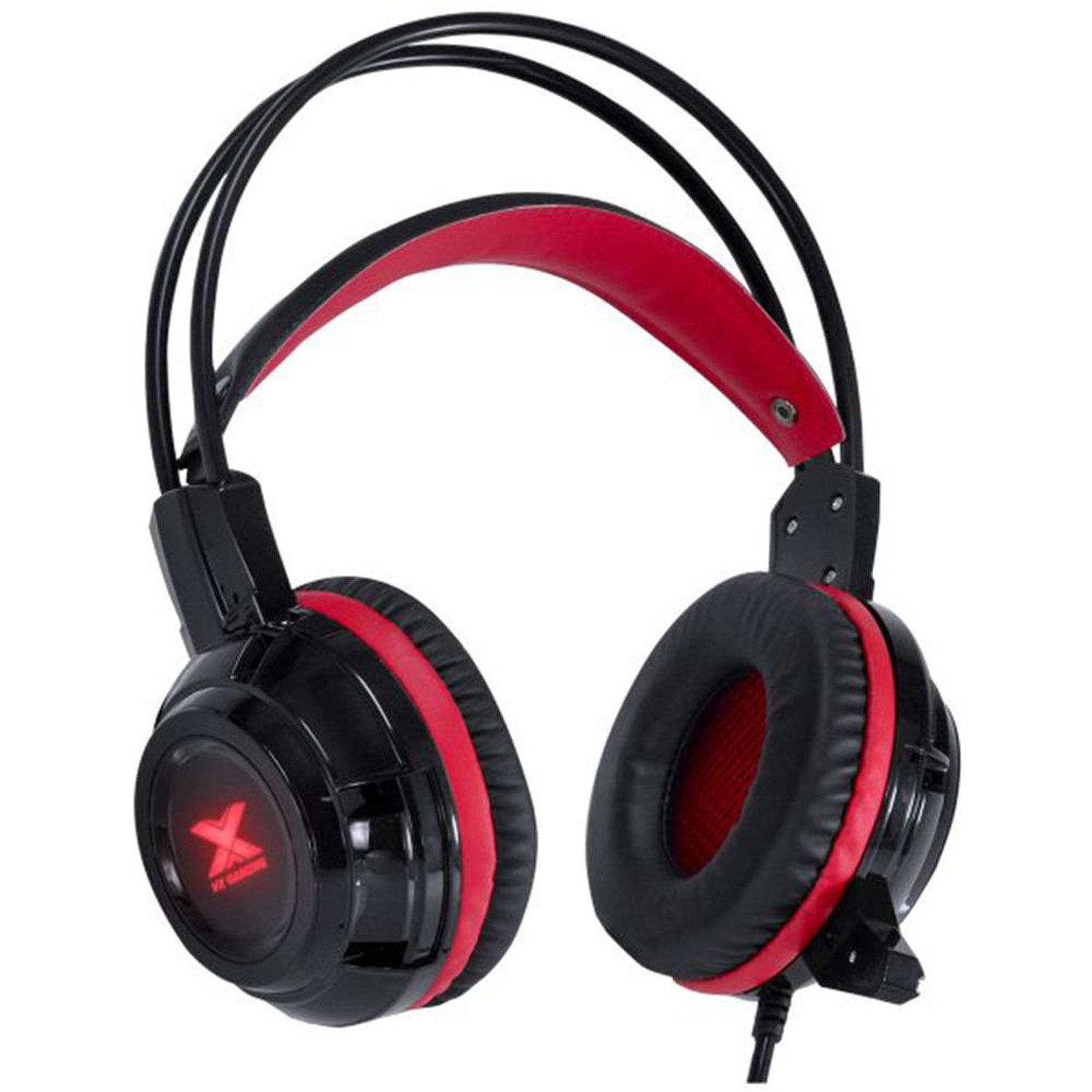 Headset gamer vinik vx gaming taranis preto e vermelho