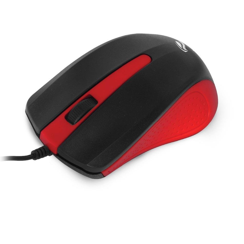 Mouse C3tech Ms-20Rd, 1000 Dpi, 3 Botões, Usb, Vermelho E Preto