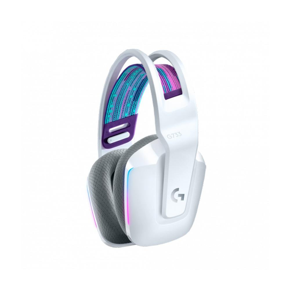 Headset Gamer Sem Fio Logitech G733 7.1 Dolby Surround - Branco - 981-000882