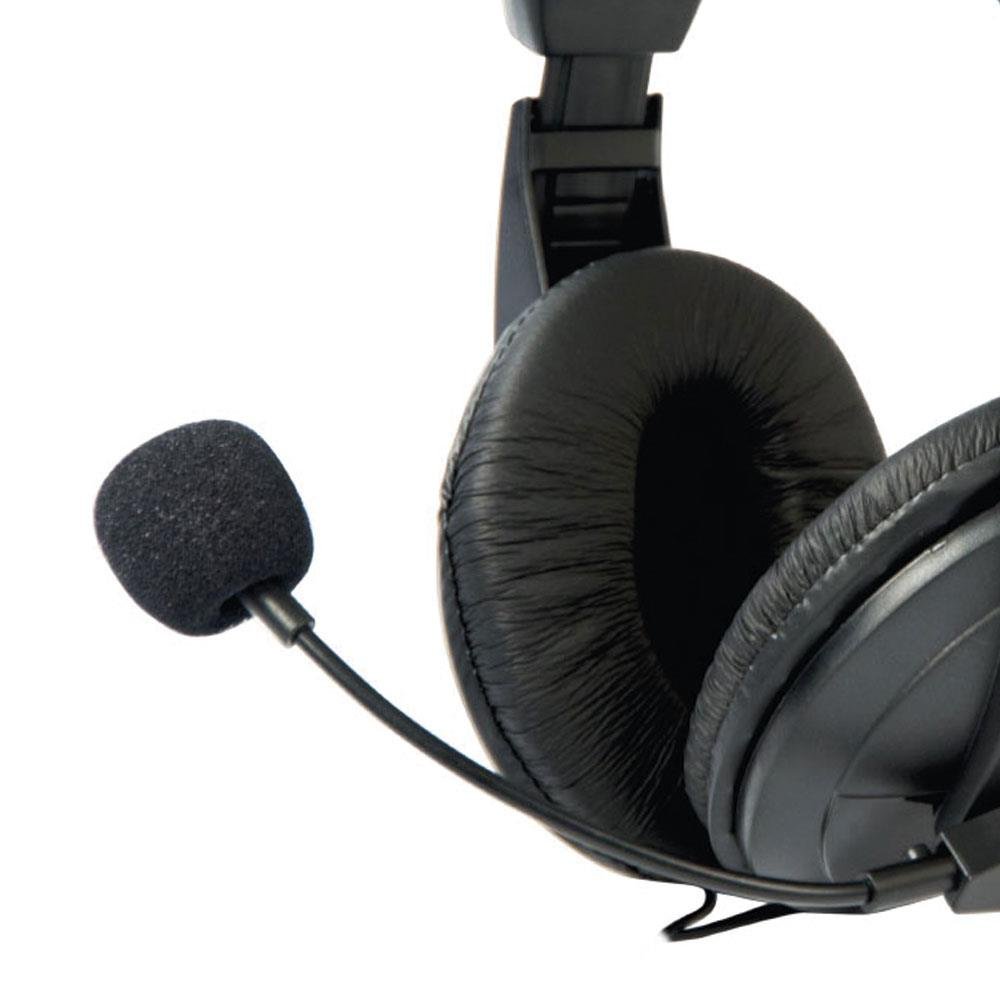 Headset C3Tech Comfort com Microfone, Conexão P2, com Controle de Volume e Almofada de Espuma, Preto - PH-60BK