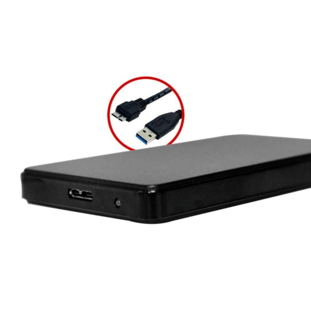 Case para HD Externo C3Tech, USB 3.0, Preto, CH-300BK