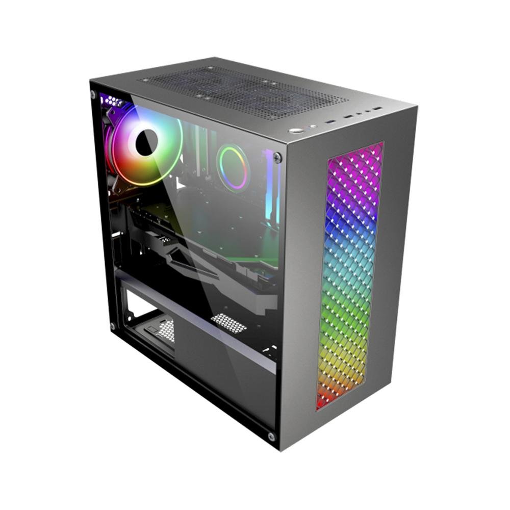 Gabinete Gamer K-mex Cg-01ru Bifrost Iii Rgb Mid Tower Preto - Cg01rurh001cb0x