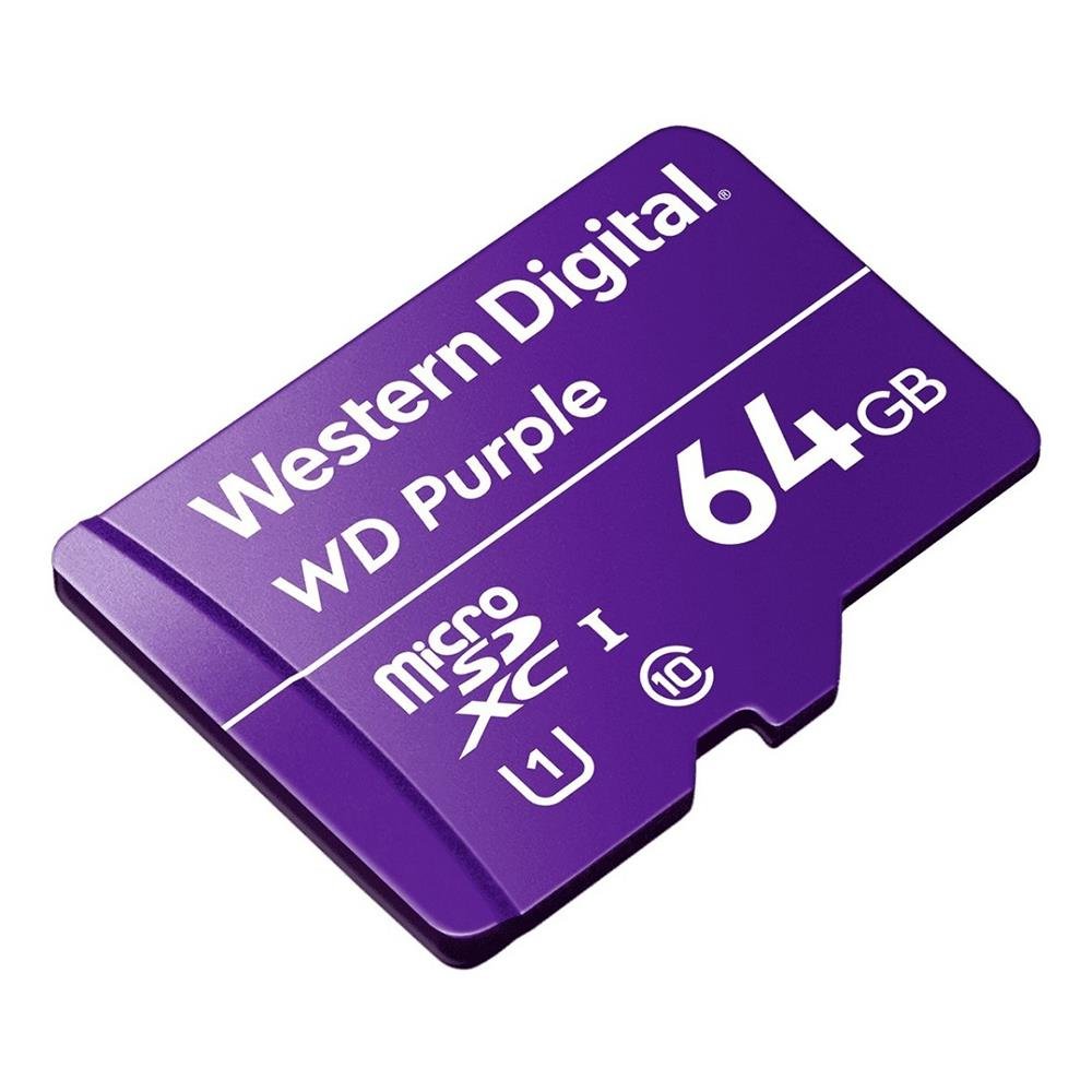 Cartao De Memoria Sd Wd Purple Class 10uhs-i 64gb -wdd064g1p0c