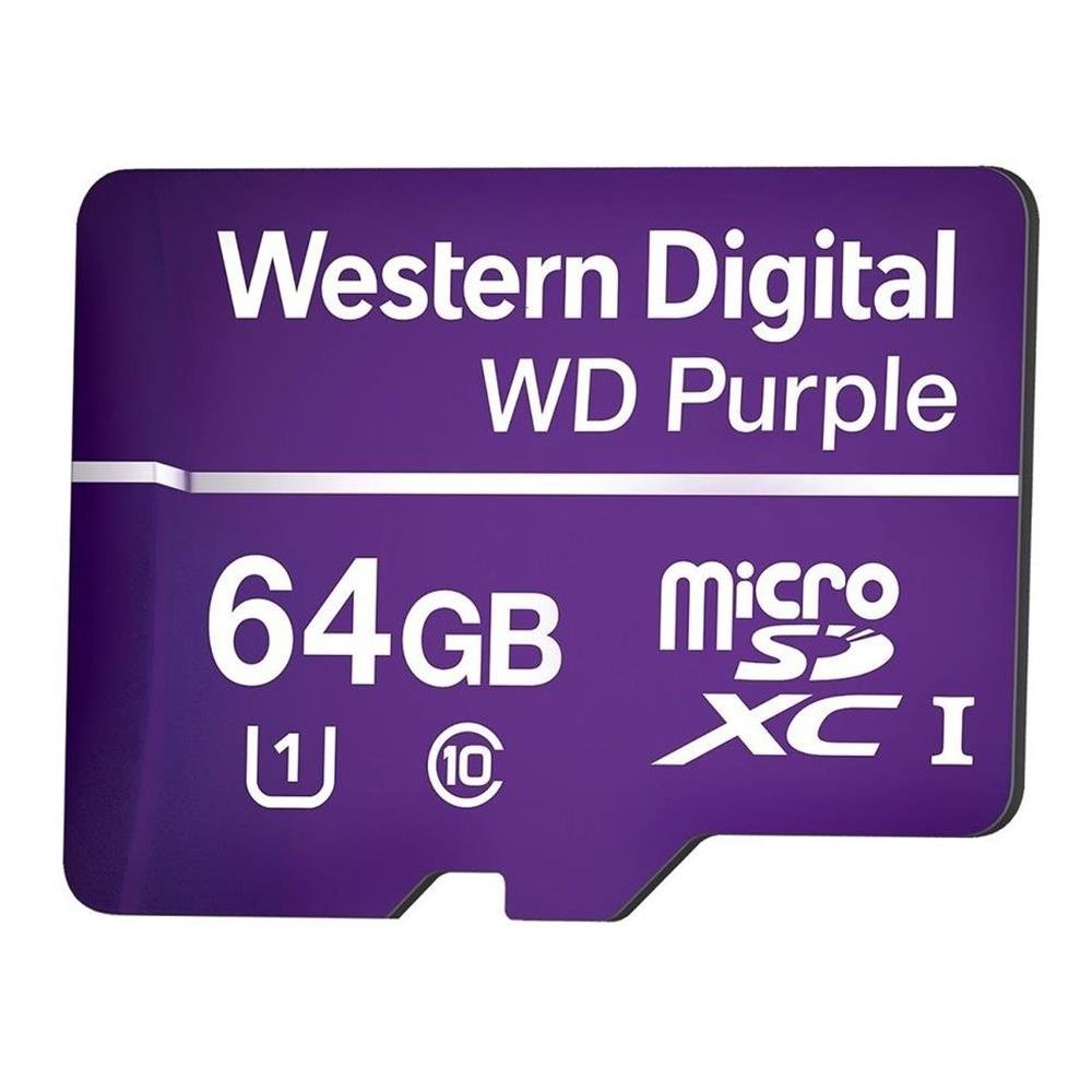 Cartao De Memoria Sd Wd Purple Class 10uhs-i 64gb -wdd064g1p0c